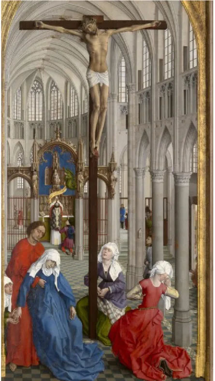 Figure  2.10 :  Roger  van  der  Weyden,  Triptyque  des  sept  sacrements (détail), huile sur panneau, Tournai, 1445-1550