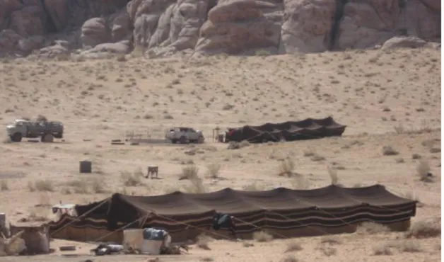 Figure 1  The Bedouin tent in Wadi-Rum, Jordan where measurements were carried. 