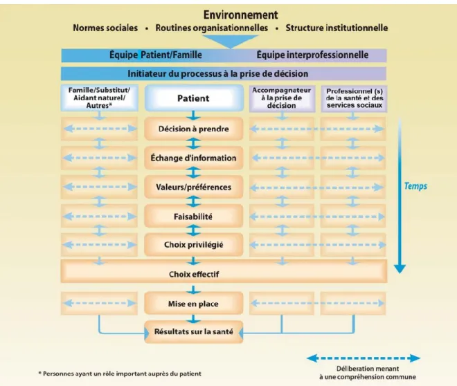 Figure 1 – Le modèle de prise de décision interprofessionnelle et partagée 