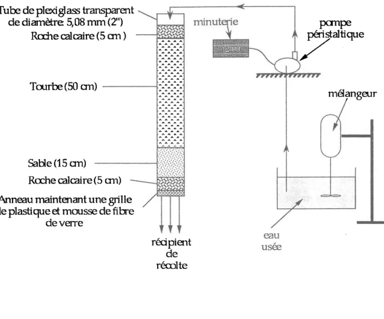 Figure 2.1: Description détaillée des cornposantes du slstème de colonne.