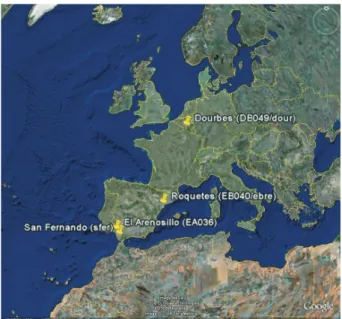 Fig. 1. Collocated digisondes and IGS/EUREF stations