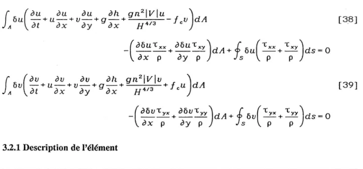 Figure 6  Elément triangulaire à six noeuds. 