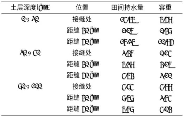 表 1   土壤容重和田间持水量的变异程度 Table 1  Variation coefficients of bulk densities and field water 