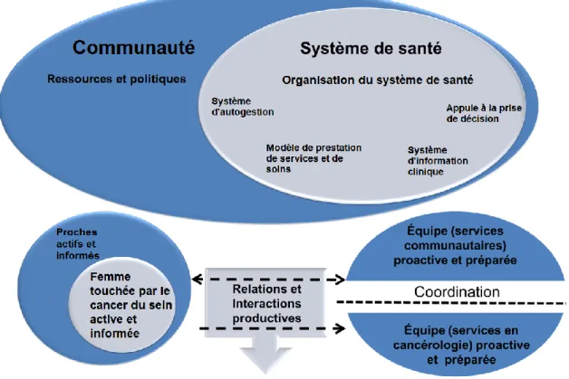 Figure 3. Cadre conceptuel adapté du Chronic Care Model  