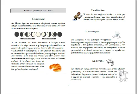 Figure 3 Extrait du livret d'accueil  2e.  Chemin du protocole, chronométrage. 
