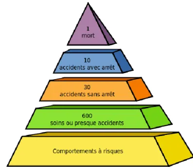 Figure 12 : Pyramide de Bird des accidents de travail 