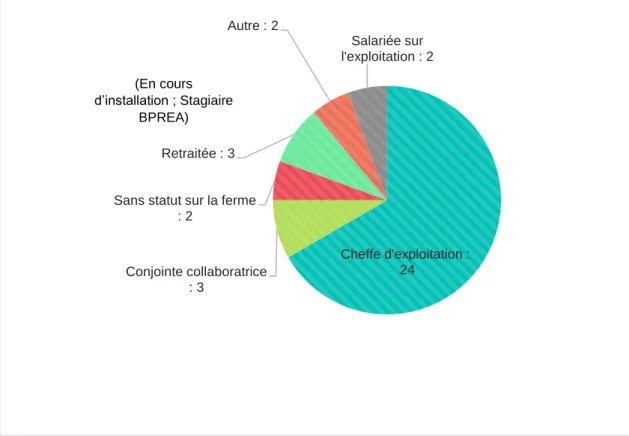 Figure 3 : Répartition des paysannes par statut