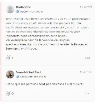 Figure 7. Un échange avec un locuteur natif 