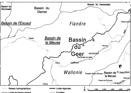 Figure 10. Réseau hydrographique et bassins versants (Ruthy, 2009). 