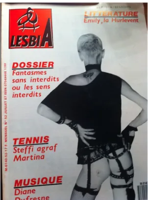 Illustration 16: couverture Lesbia Magazine  n°16, juillet 1987. ©Jade Almeida