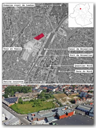 Figure 1. Vues aériennes du site du quartier durable Tivoli