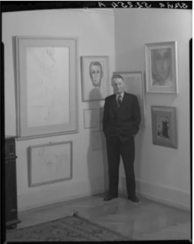 Figure 2 : Albert Skira et l’art  56 quai Gustav Ador, le 8 février 1954  BGE, Centre d’iconographie genevoise  Fonds du photographe Paul Boissonnas 