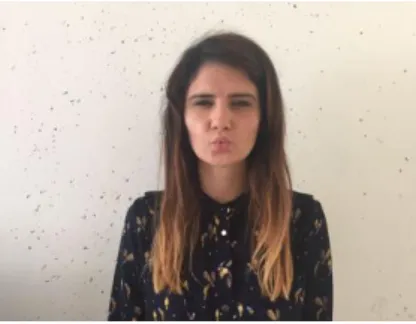Figure 33 : Expression faciale d'aspect "ponctuel" associée au verbe [TOMBER]
