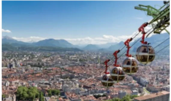 Fig.  4  La  métropole  grenobloise  et  son  environnement  Montagnard.  Vue  de  la  Bastille