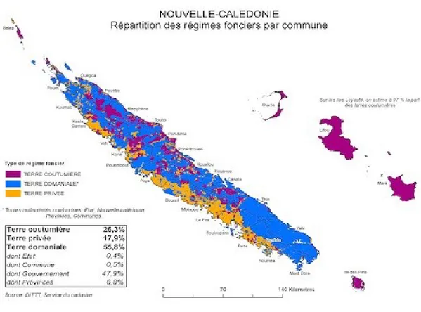 Figure 3 : Carte de la répartition des régimes fonciers, (Site ECHOGEO, http://echogeo.revues.org/11612,   vu le 03.08.2016) 