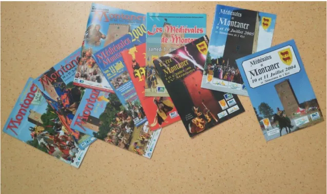 Figure 7 Programmes des différentes &#34;Médiévales de Montaner&#34; 