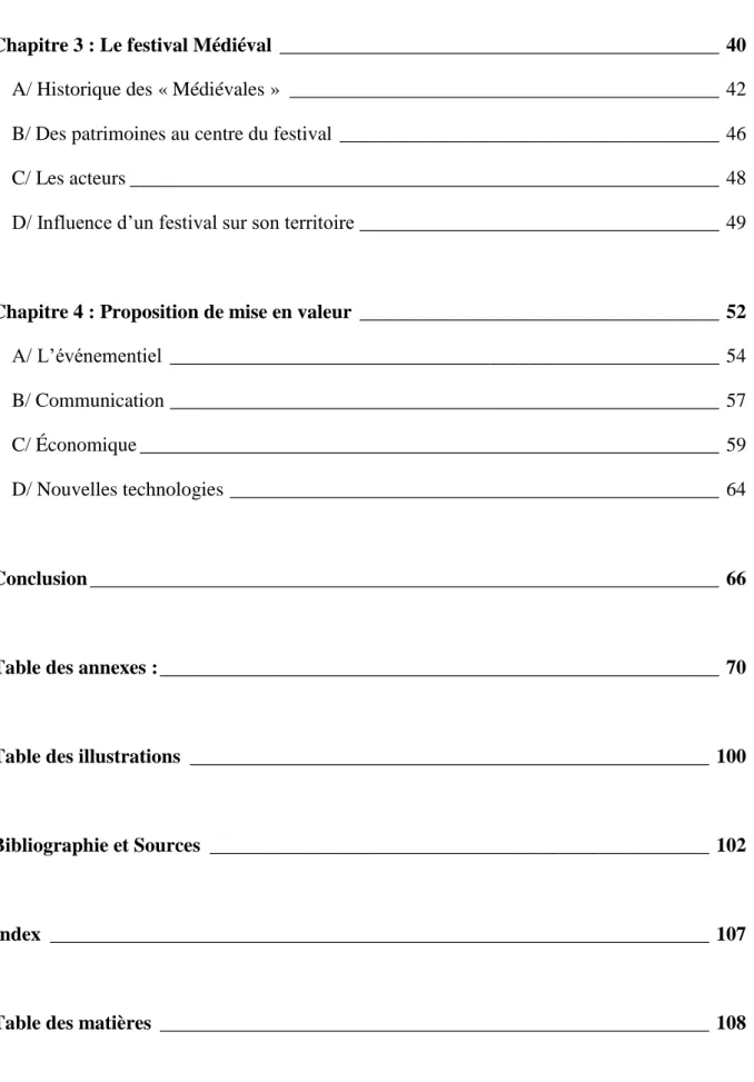 Table des annexes : ________________________________________________________  70 