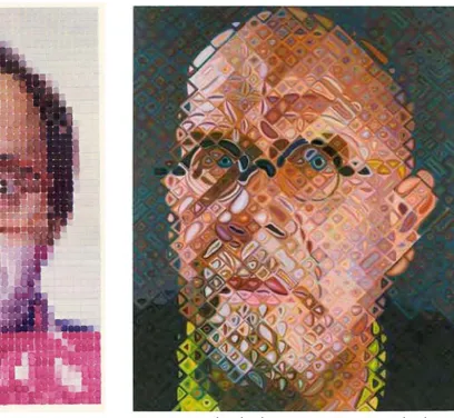 Figure 19. Chuck Close, Autoportrait III, huile sur  toile, 2009. 