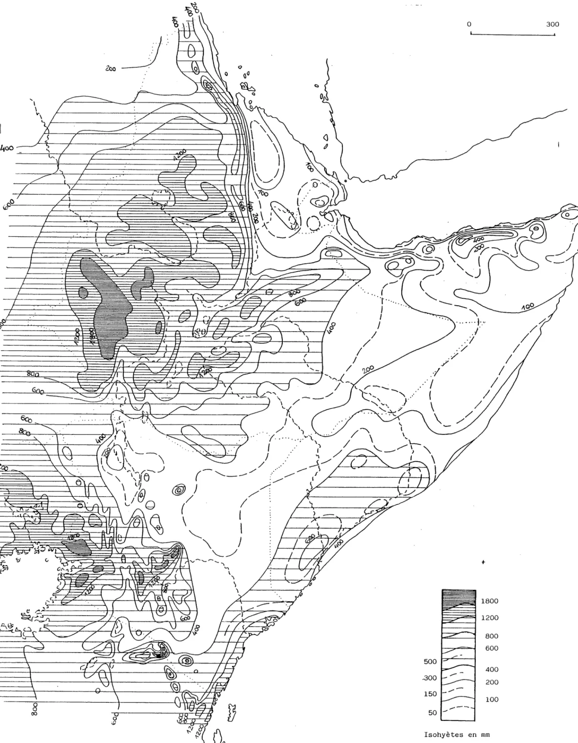 Figure 3 : PRECIPITATIONS  MOYENNES ANNUELLES  