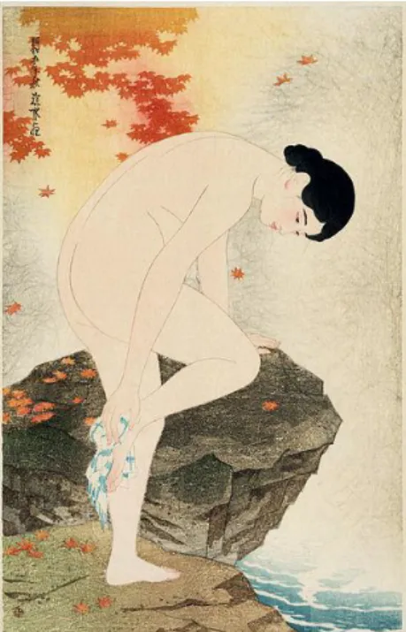 Figure n°10 : Ito Shunsui, Le parfum d’un bain,  1930, impression en couleurs sur bois, 