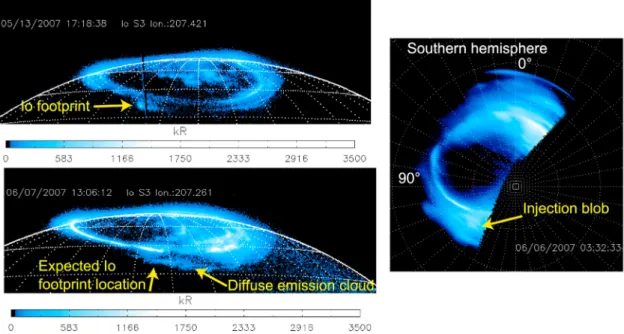 Figure 4. (top left) HST ACS images of the northern hemisphere in two very similar geometries