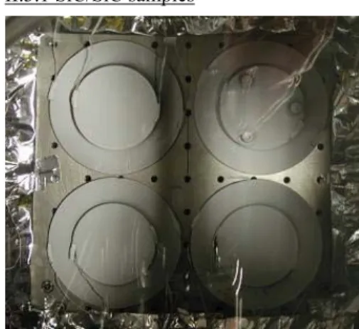 Fig. 6: Integration of the SiC/SiC samples in the  vacuum chamber 