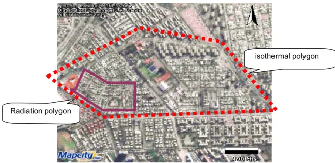Figure 2: Urban fabric of La Florida district. Case study. Source:www.mapcity.com, Cárdenas 2006 