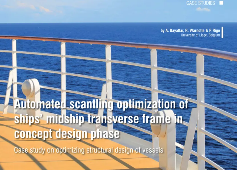 Fig. 1. Integrated automated structural ship design assessment/optimization workflow  for conceptual design purposes (Bayatfar et al