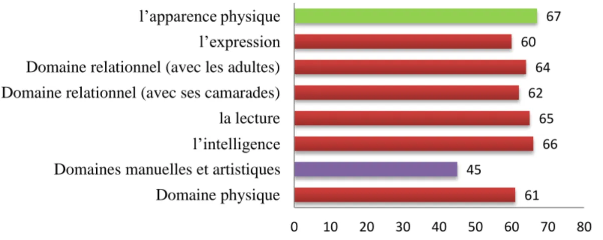 Graphique 2 : Importance de chaque domaine (1 er  questionnaire). 