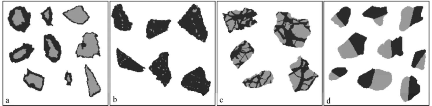 Fig. 5. Some examples of real particles used for discriminant analysis. 