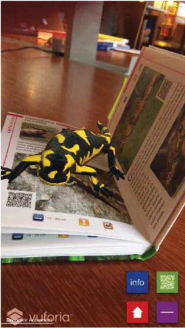 Figure 7. Capture d’écran de l’application qui accompagne le livre Faune et flore  d’eau douce, Hyères, Turtle prod., 2016