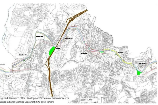 Fig. 9. Official Development Scheme of the River Vesdre 