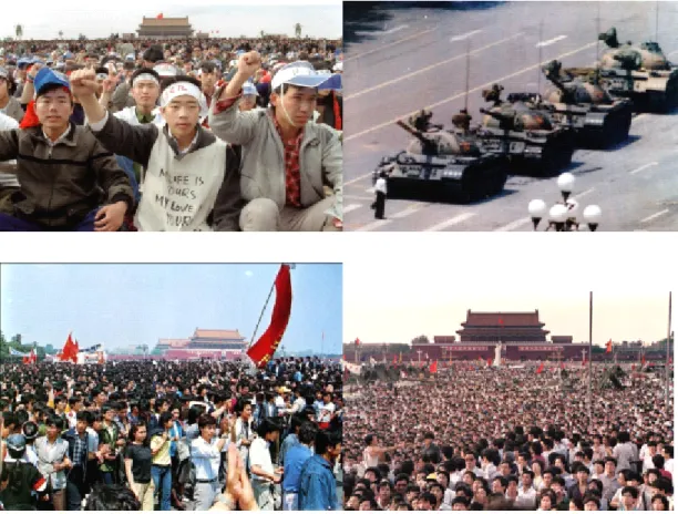 Figure 4 : la manifestation de Tian’anmen Pendant la manifestation de Tian’anmen, les nouveaux médias n’ont pas parus, les médias classiques sont « les protagonistes »