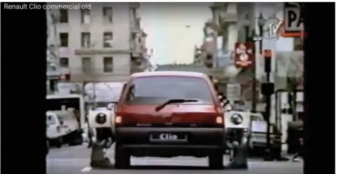 Figure 8: Publicité pour la voiture Clio, 1990 