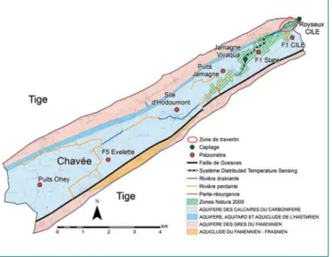 Fig. 2 – Répartition de l’occupation du sol dans le bassin du Triﬀoy (SPW-COSW).