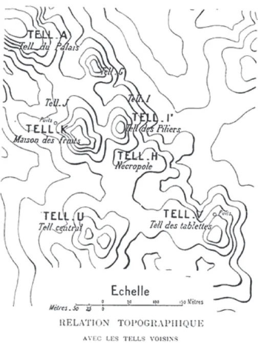 Fig. 1 : Plan du site de Tello (C ROS  et al. 1910, 226).