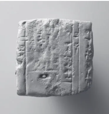 Fig. 11 : Tablette relative au temple de Ningešzida et de Geštinana ; argile ; H. 7,1 ; l
