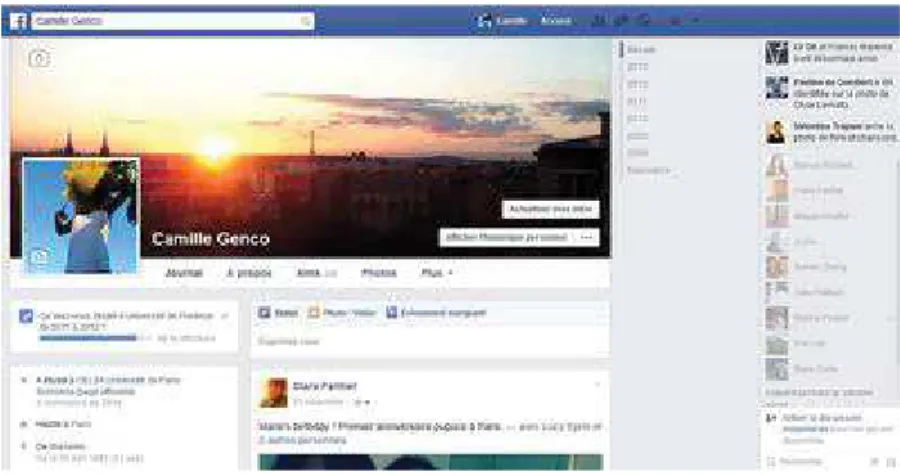Figure 8 : capture d’écran de la page de profil des utilisateurs