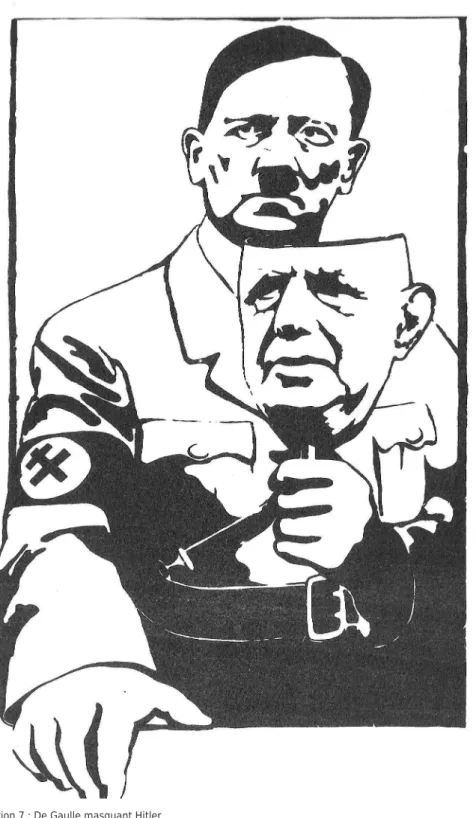 Illustration 7 : De Gaulle masquant Hitler