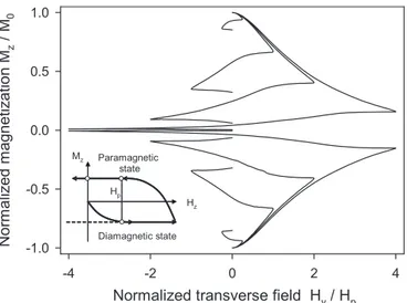 FIG. 9. Modeled data of the M z 共 H y 兲 curves obtained for the