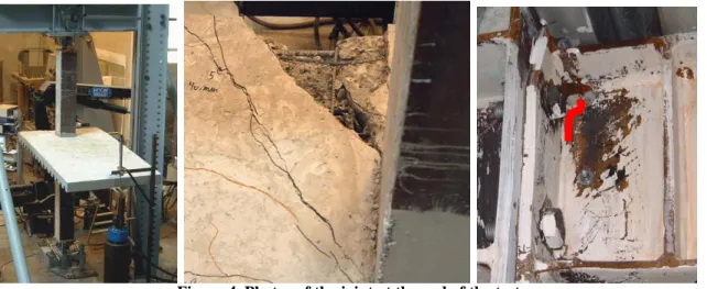 Figure 4. Photos of the joint at the end of the test 
