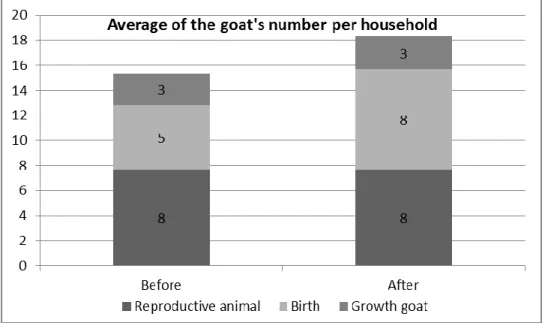 Figure 10: Average of the goat’s number per household 