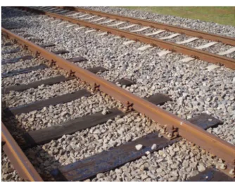 Figure 1. Coarse crushed stones of the ballast layer under a railway track. Picture by LooiNL,  licensed under the Creative Commons Attribution-Share Alike 3.0 Unported license 
