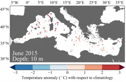 Figure 1: temperature anomalies from in situ data