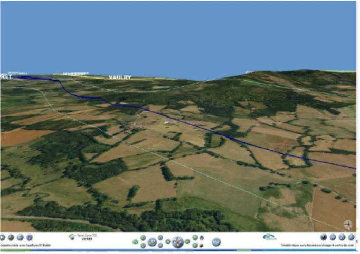 Figure 13 : Projection 3D avec Arcview 