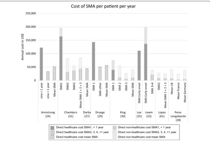 Fig. 2  Yearly cost of the illness (US$) in SMA by type