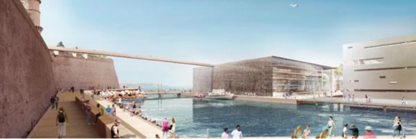 Figure 17 : Marseille – Entre architecture moderne et réhabilitation du patrimoine bâti – Source : EPAEM