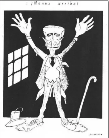 Fig.  4.  Caricature  d’Armando  Lazo,  « El  Hombre de la calle», Lima, 1930, in Caricatura  en  el  Perú,  El  periodo  classico  (1904-1931),  Lima,  Ed