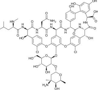 Figure 9. Vancomycin, a Lipid II inhibitor. 