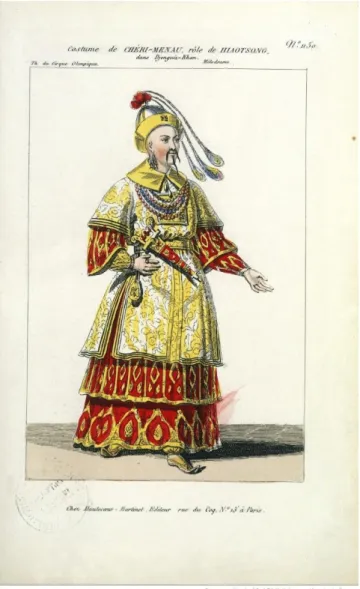 Figure 3-2 : Costume du personnage de Hiaotsong dans Dgenguiz Khan ou la conquête de la  Chine BNF : IFN-6400567 en ligne sur 